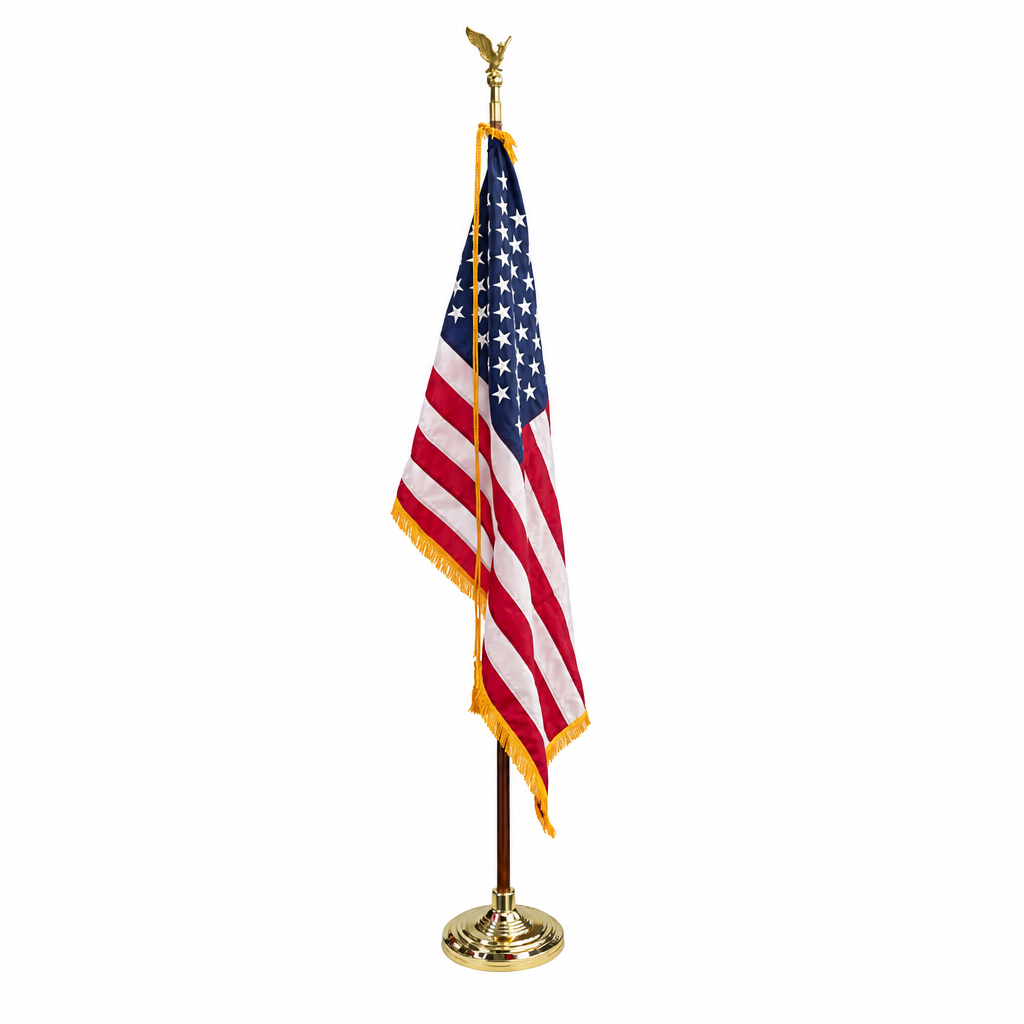 Indoor Flag Pole Set (Includes 4 Flags)
