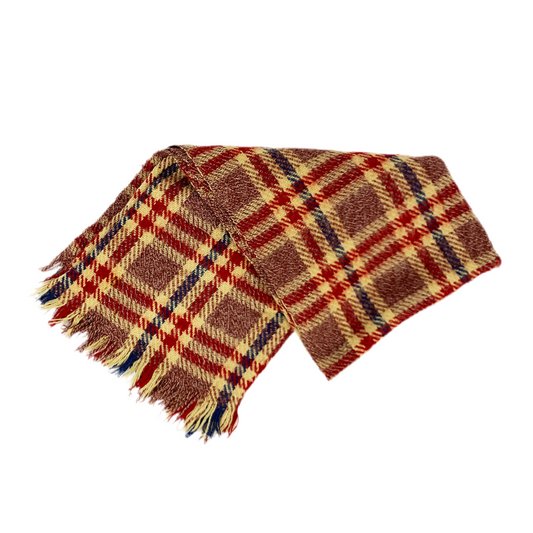Red, Cream & Navy Tartan Blanket