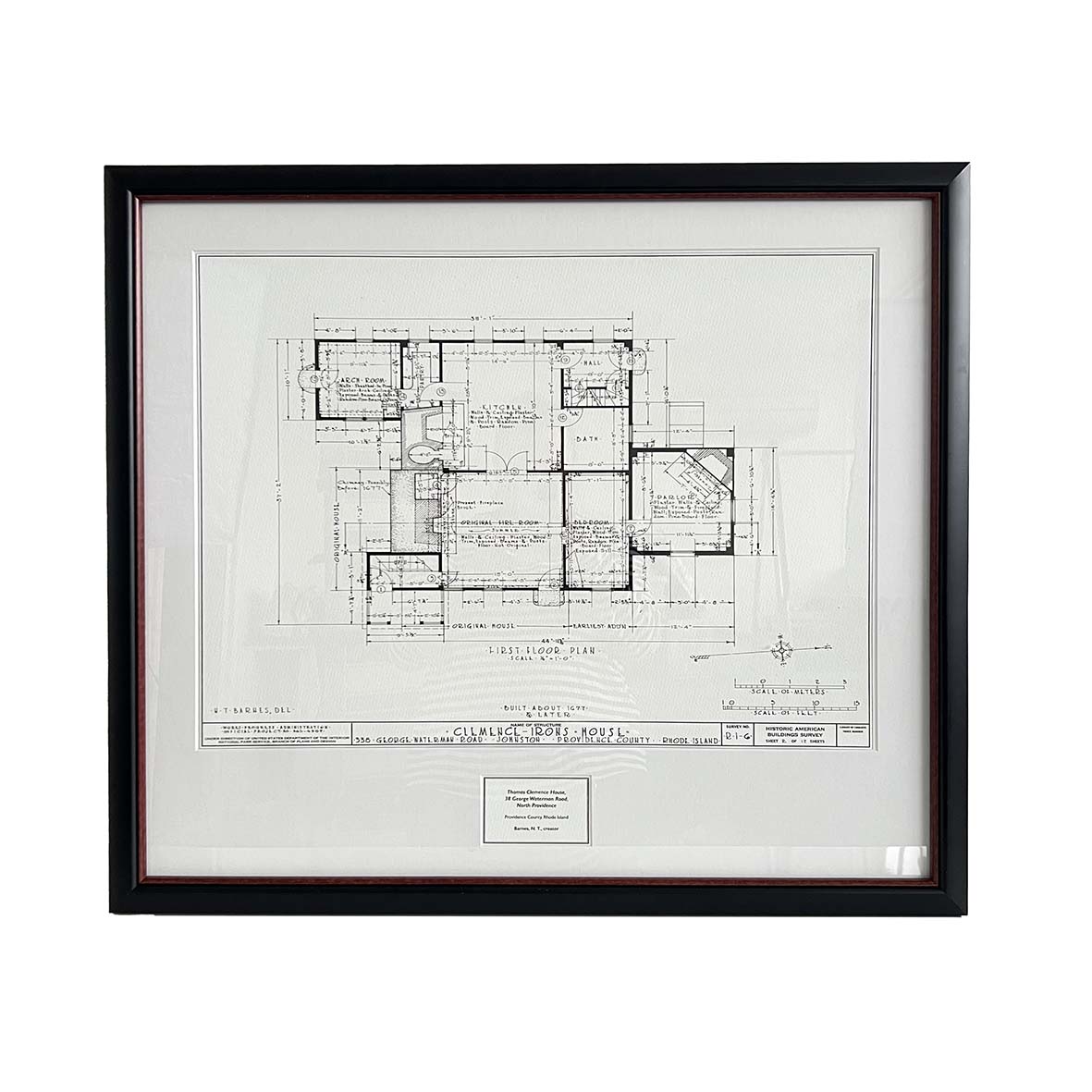 Architectural Plans in Black Frame