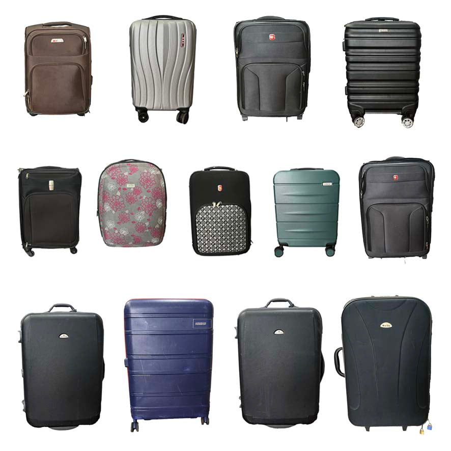 Group of 13 Mixed Suitcases
