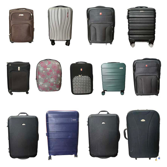 Group of 13 Mixed Suitcases