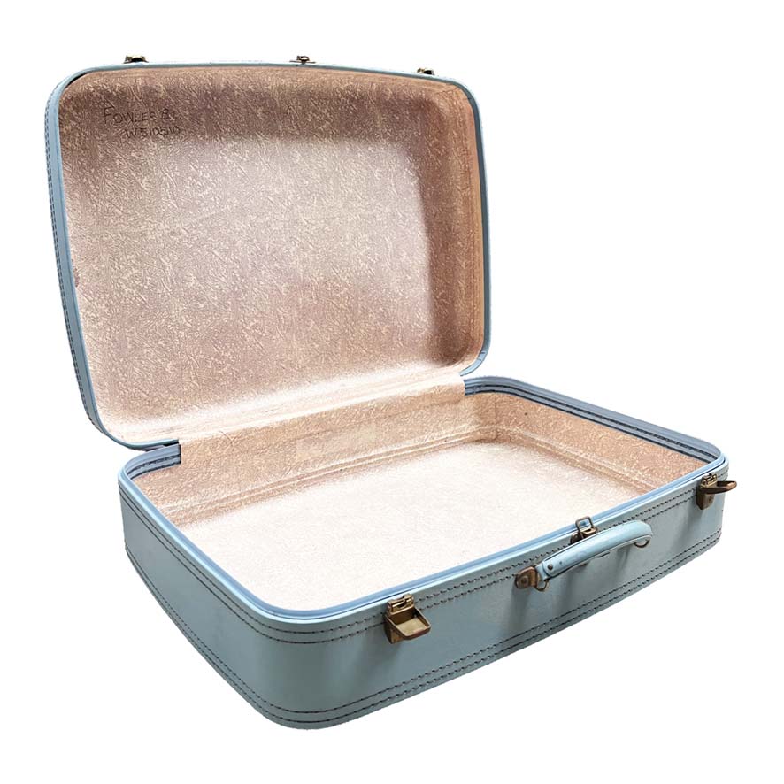 Vintage Dusty Blue Set of Suitcases #2