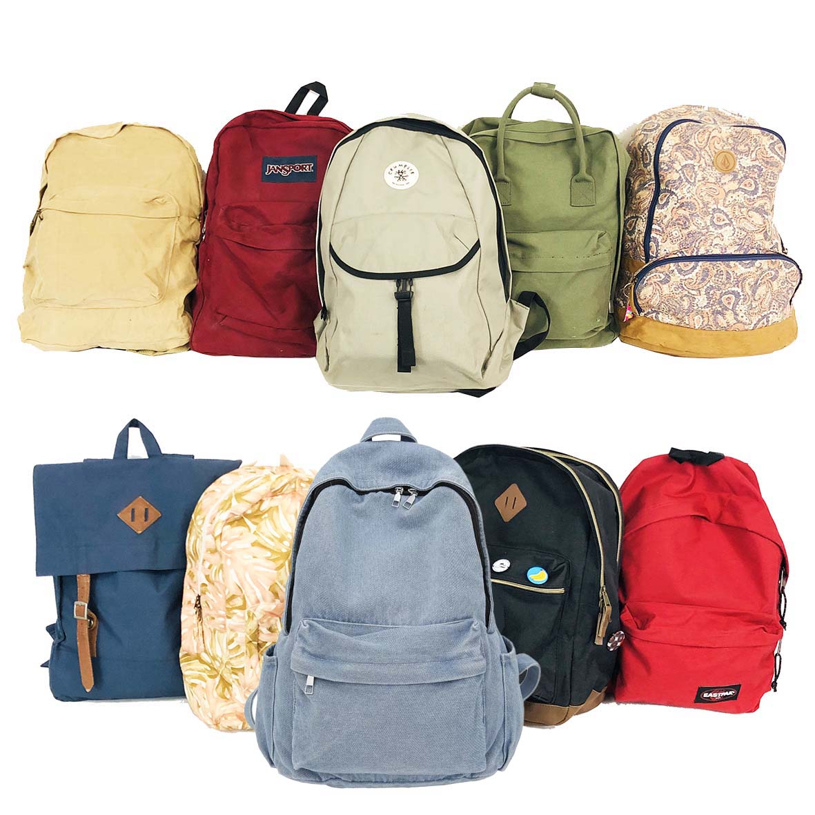 Group of 10 Teen Mixed Backpacks