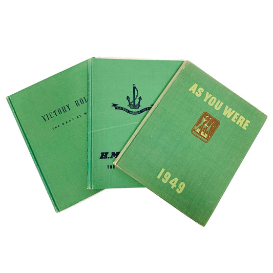 Set of Mid Century Green Hardback Books