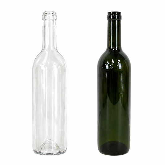 Breakaway Glass Wine Bottle - Bordeaux Style - (Green & Clear)