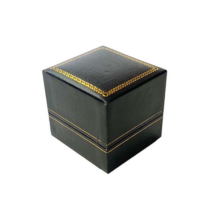 Black Leather Ring Box