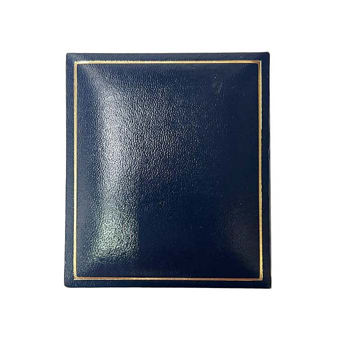 Black Leather Necklace / Bracelet Box with Gold Detail