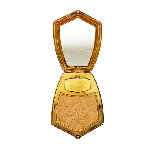 Turquoise & Gold Deco Compact