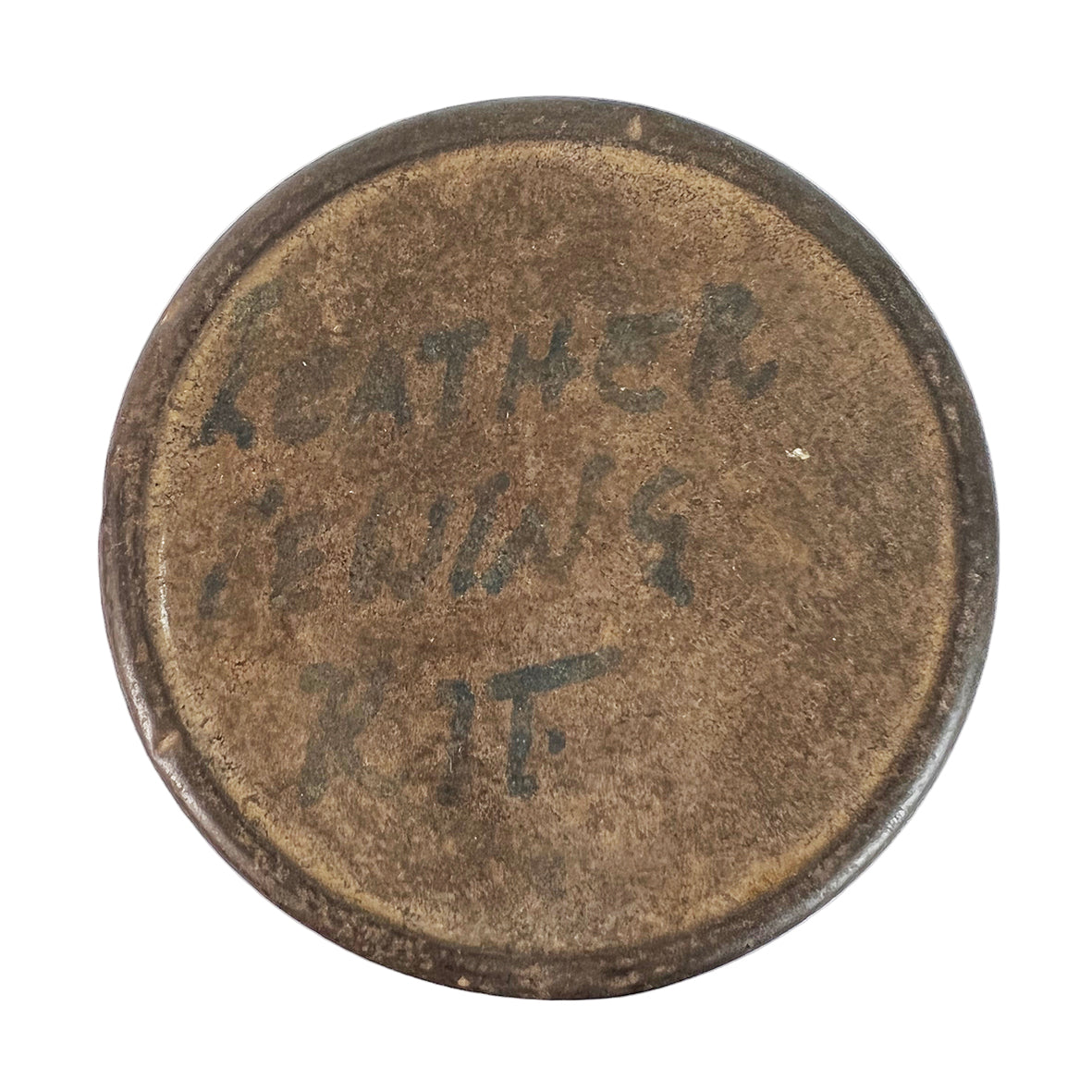 Leather Sewing Kit in Rusted Metal Tin