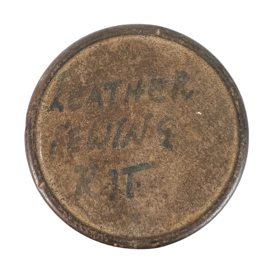 Leather Sewing Kit in Rusted Metal Tin