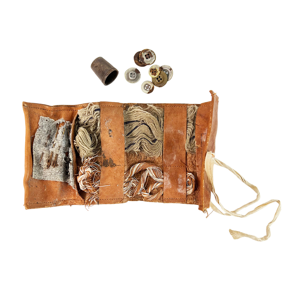 Leather Bound Sewing Kit