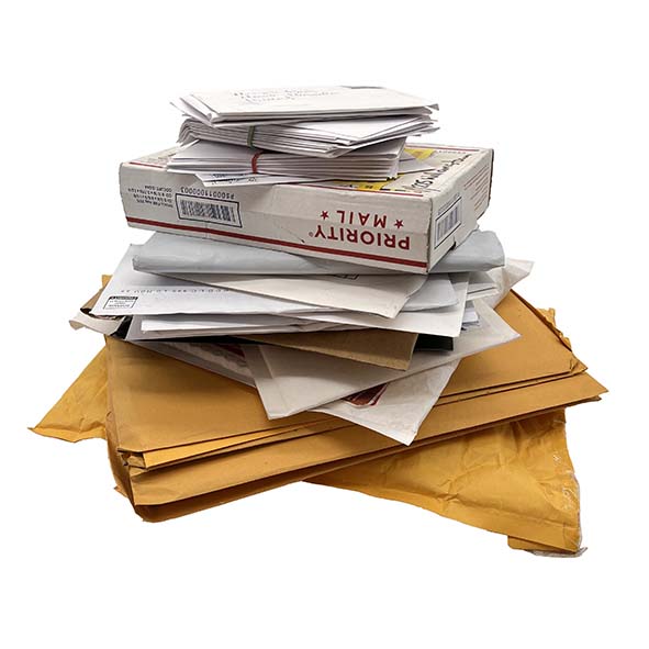 Full Post Box of Miscellaneous Mail