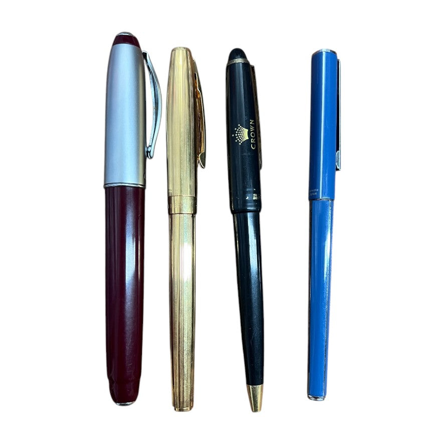 Vintage Ballpoint & Fountain Pens - Working - Set of 4