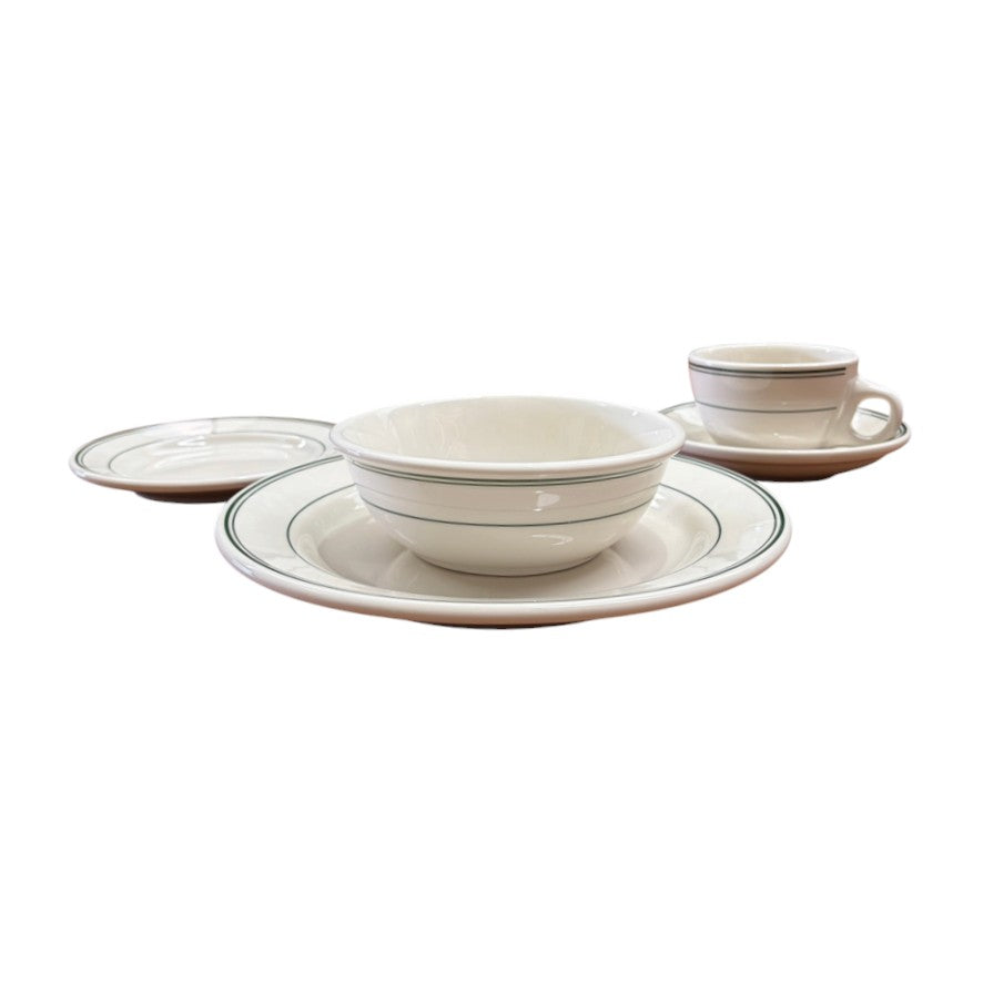 Vintage Style Green Lined Crockery Sets