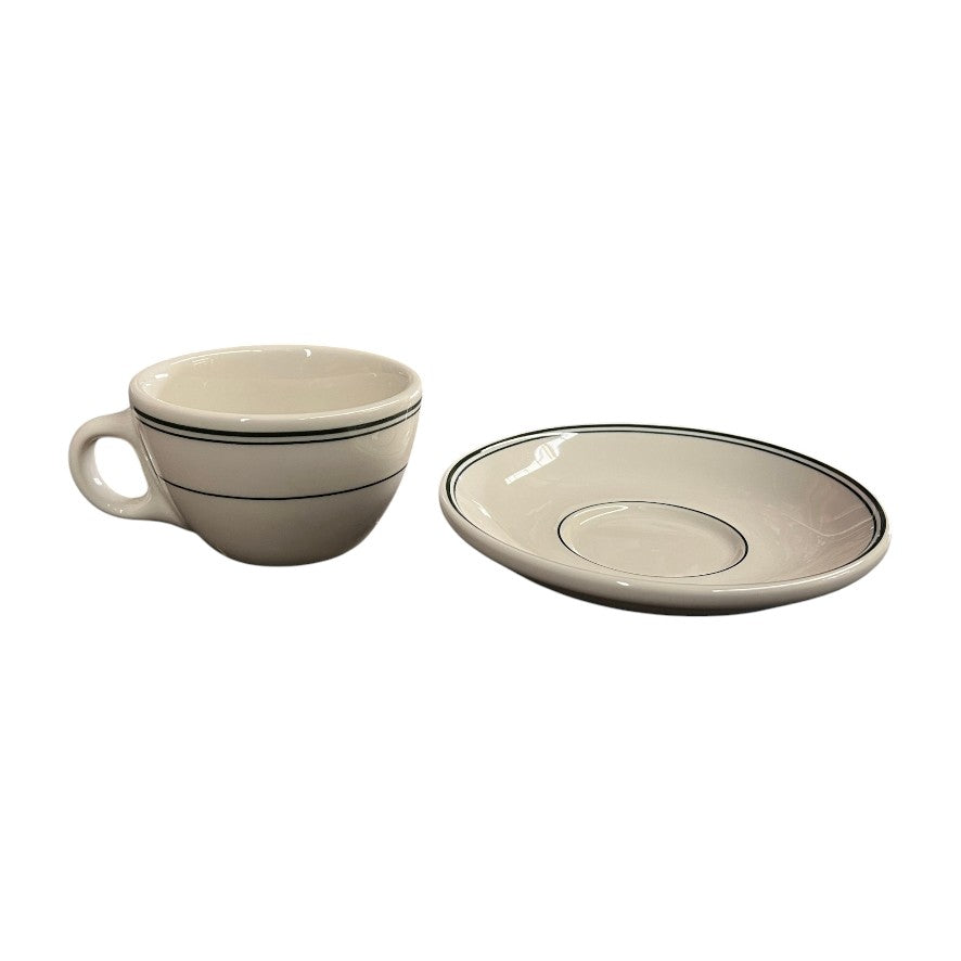 Vintage Style Green Lined Crockery Sets