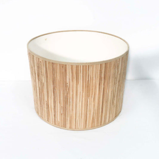 Straight Textured Straw Lamp Shade
