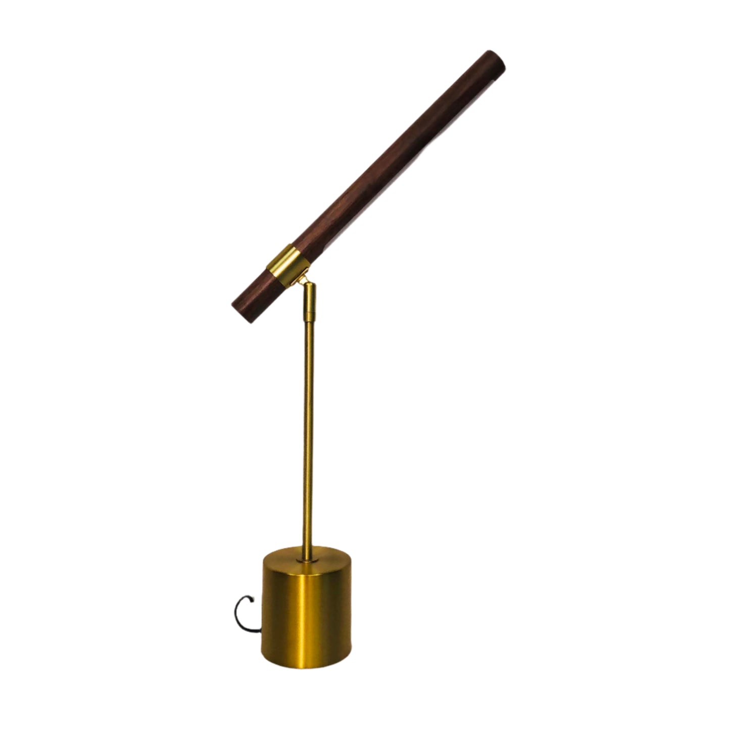Brass and Wood Linear Lamps