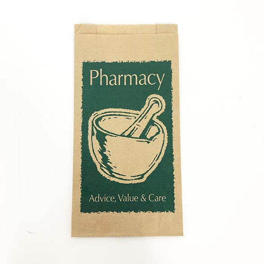 Paper Pharmacy Bags (Various Sizes) - Price is for 5