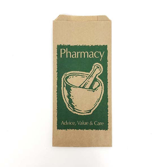 Paper Pharmacy Bags (Various Sizes) - Price is for 5