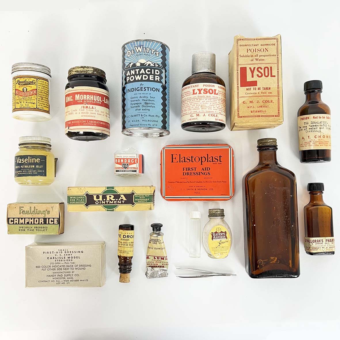 Vintage Medical Cabinet Dressings/ Props #6