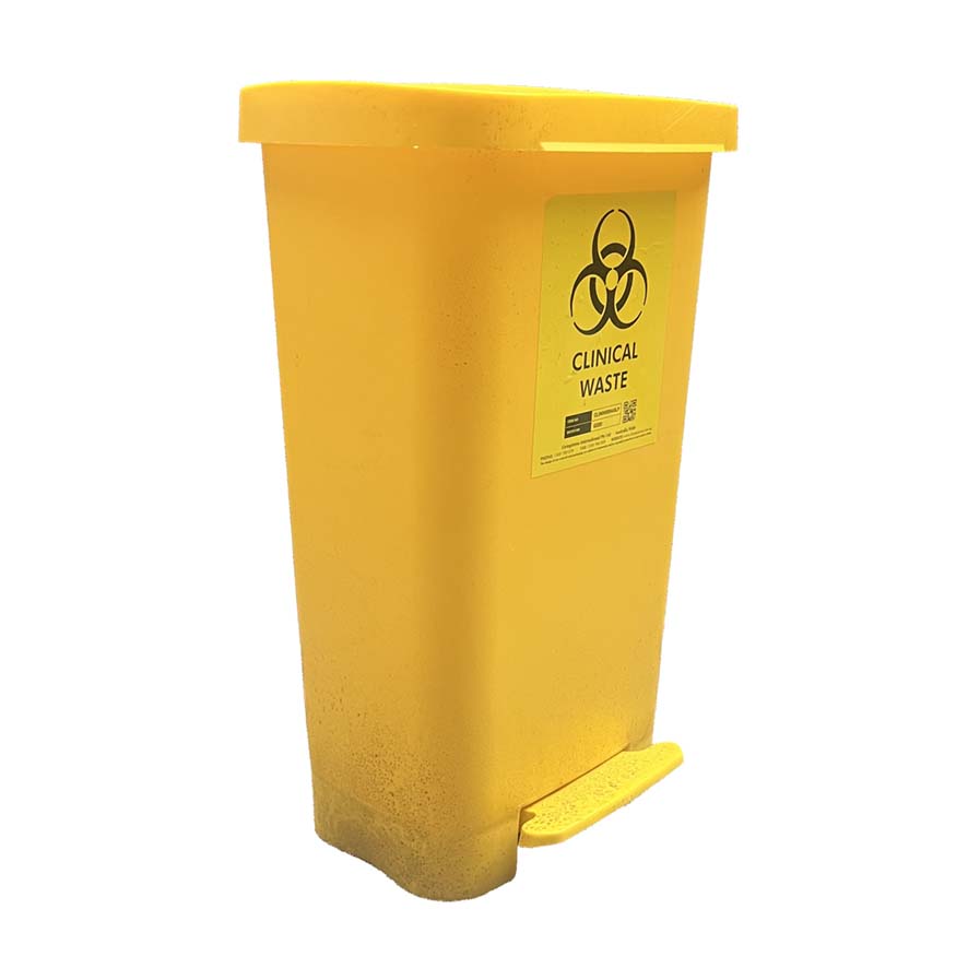 Yellow Clinical Waste Disposal Bin