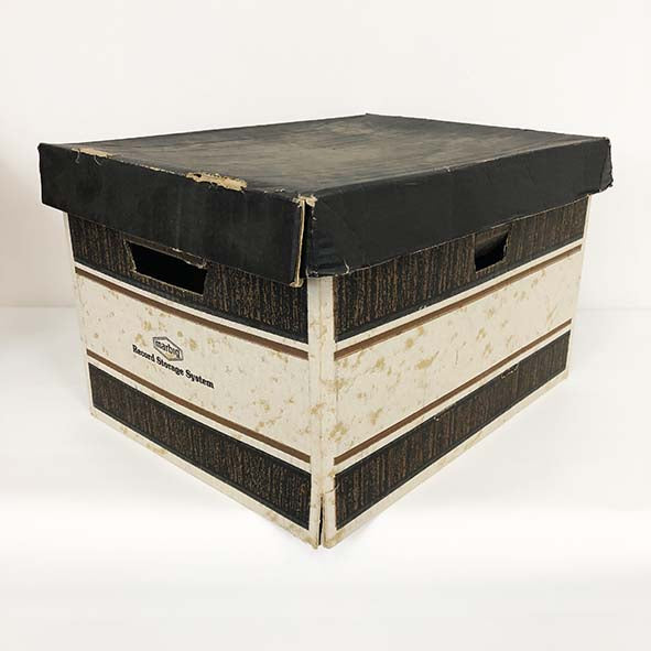 Vintage Wood Grain Archive/Bankers Box - Very Used Condition (Set of 13)