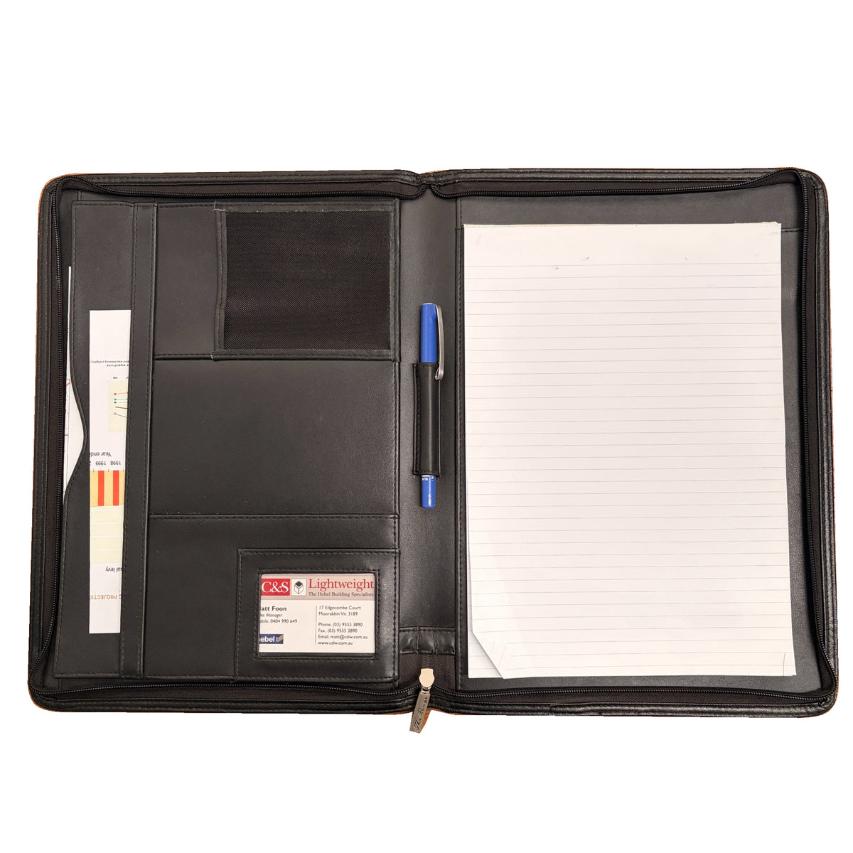 Black A4 Vinyl Compendium - Range Brand
