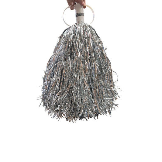 Silver Cheerleading Pom Poms - (4 sets of 12 Available)