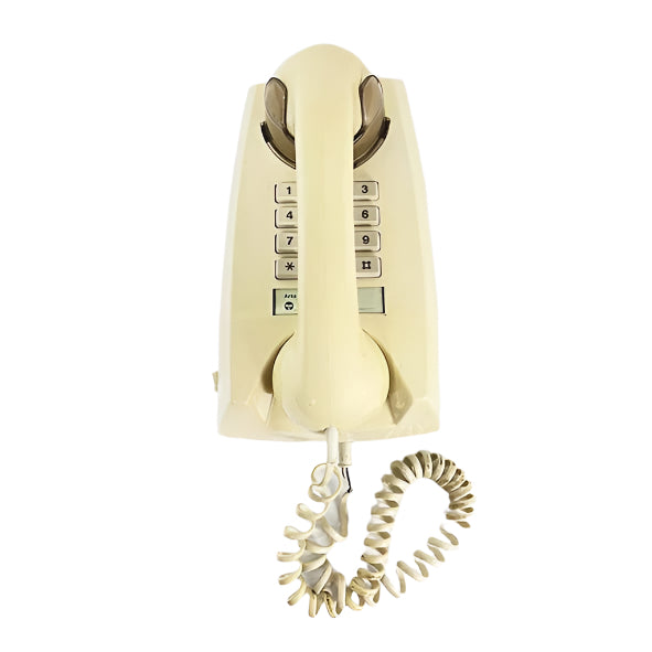 1980's Beige AWA Telecom Push Button Wall Phone