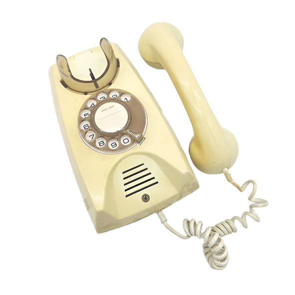 70's Cream Rotary Dial Wall Phone