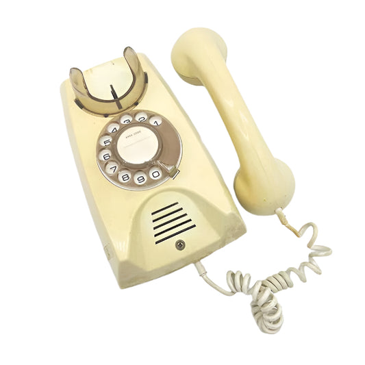 70's Cream Rotary Dial Wall Phone