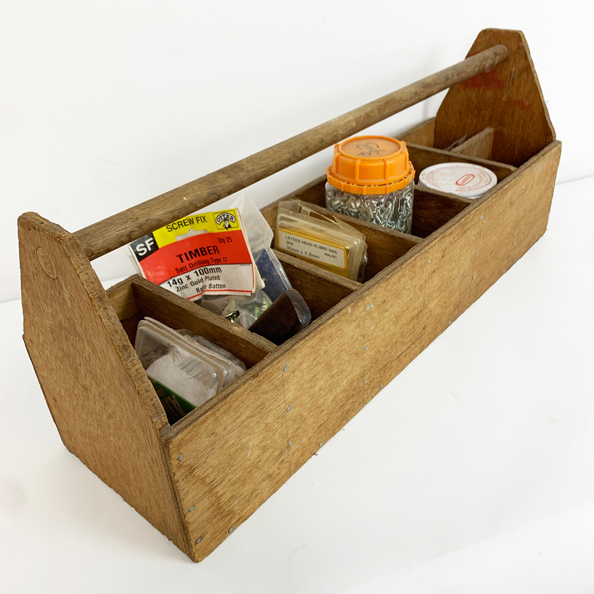 Open Wooden Toolbox