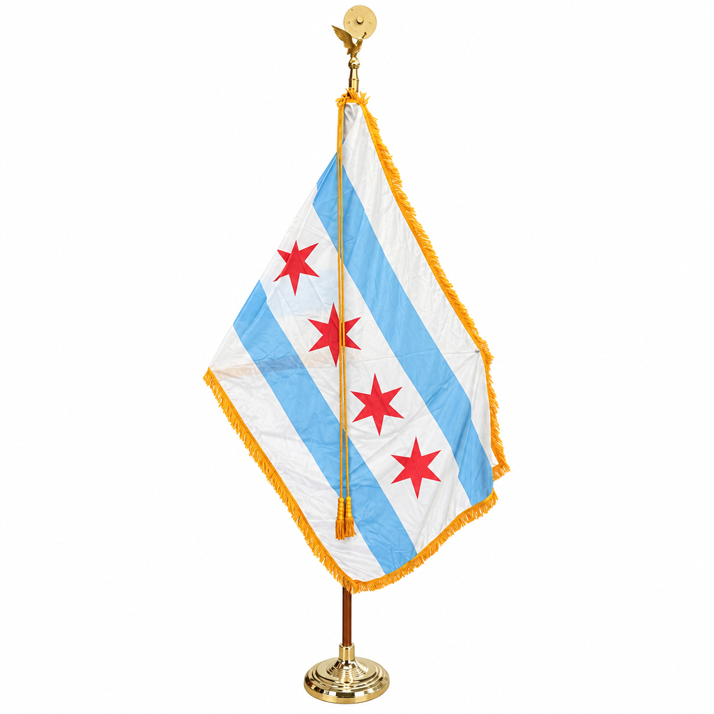 Indoor Flag Pole Set (Includes 4 Flags)
