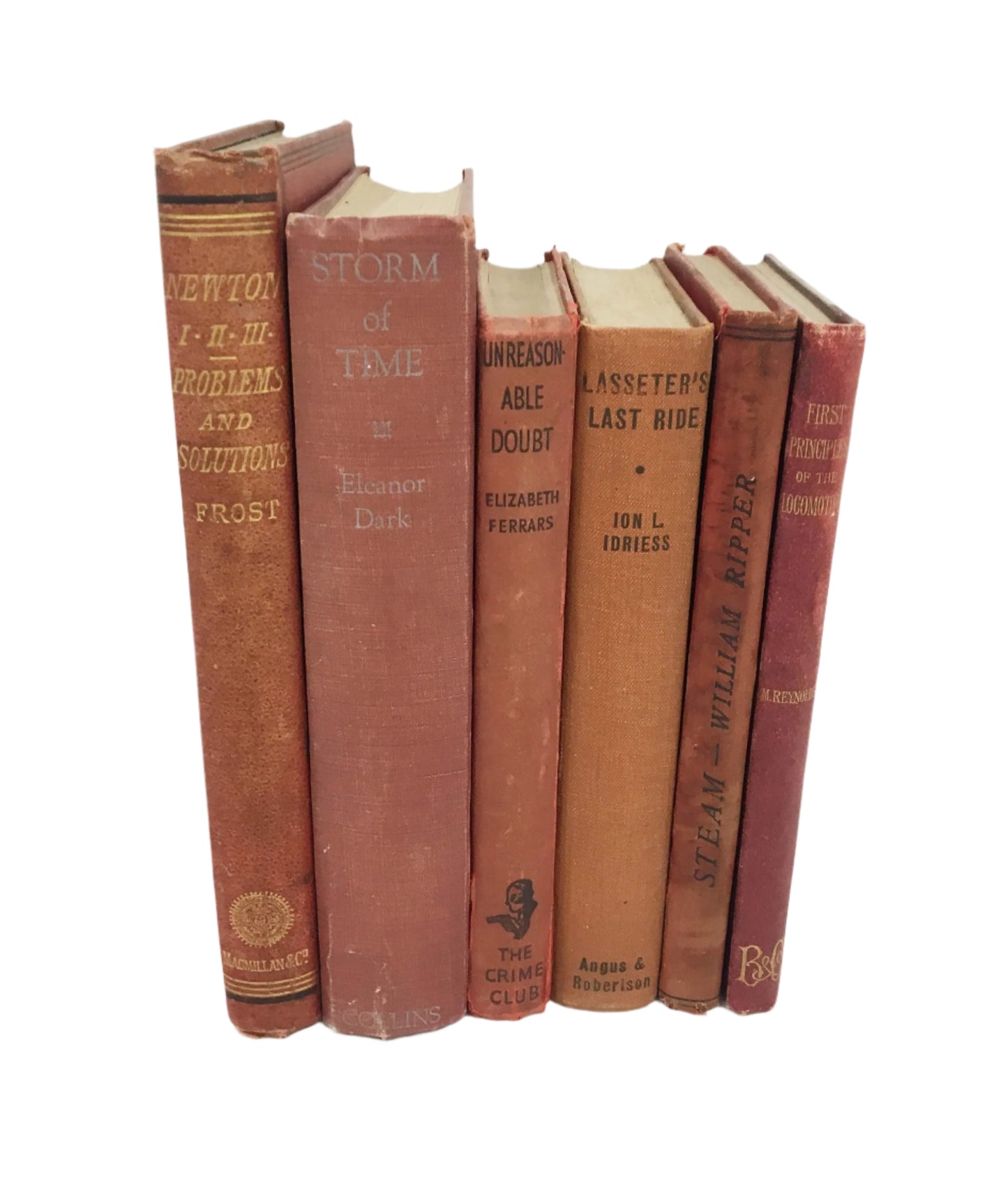 Selection of Red Hardback Aged Books