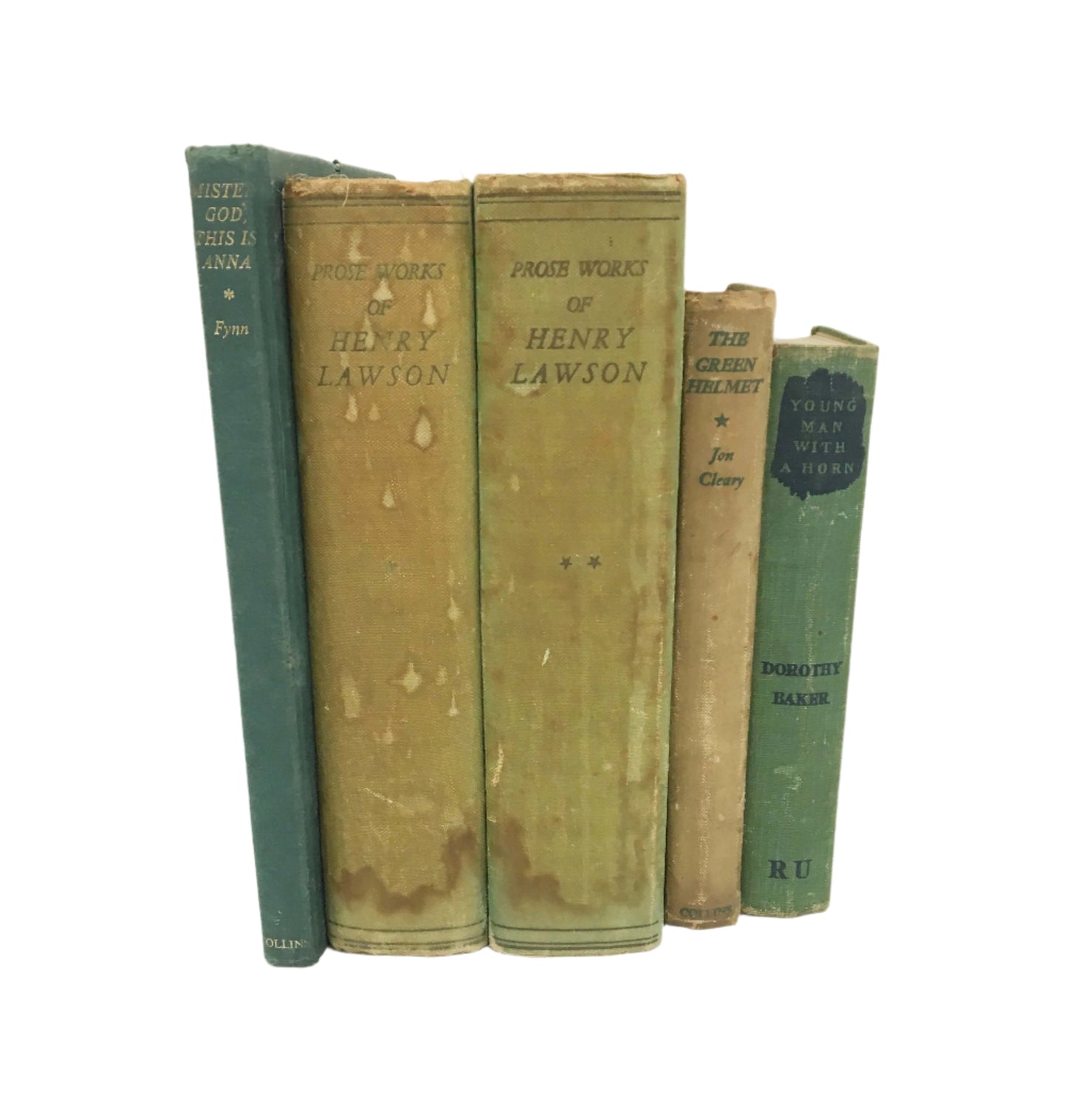 Selection of Green Hardback Aged Books