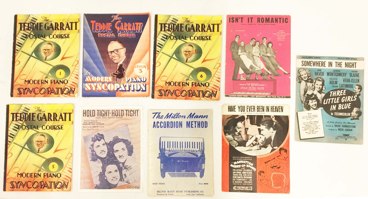 Vintage Music Books - Set of 9
