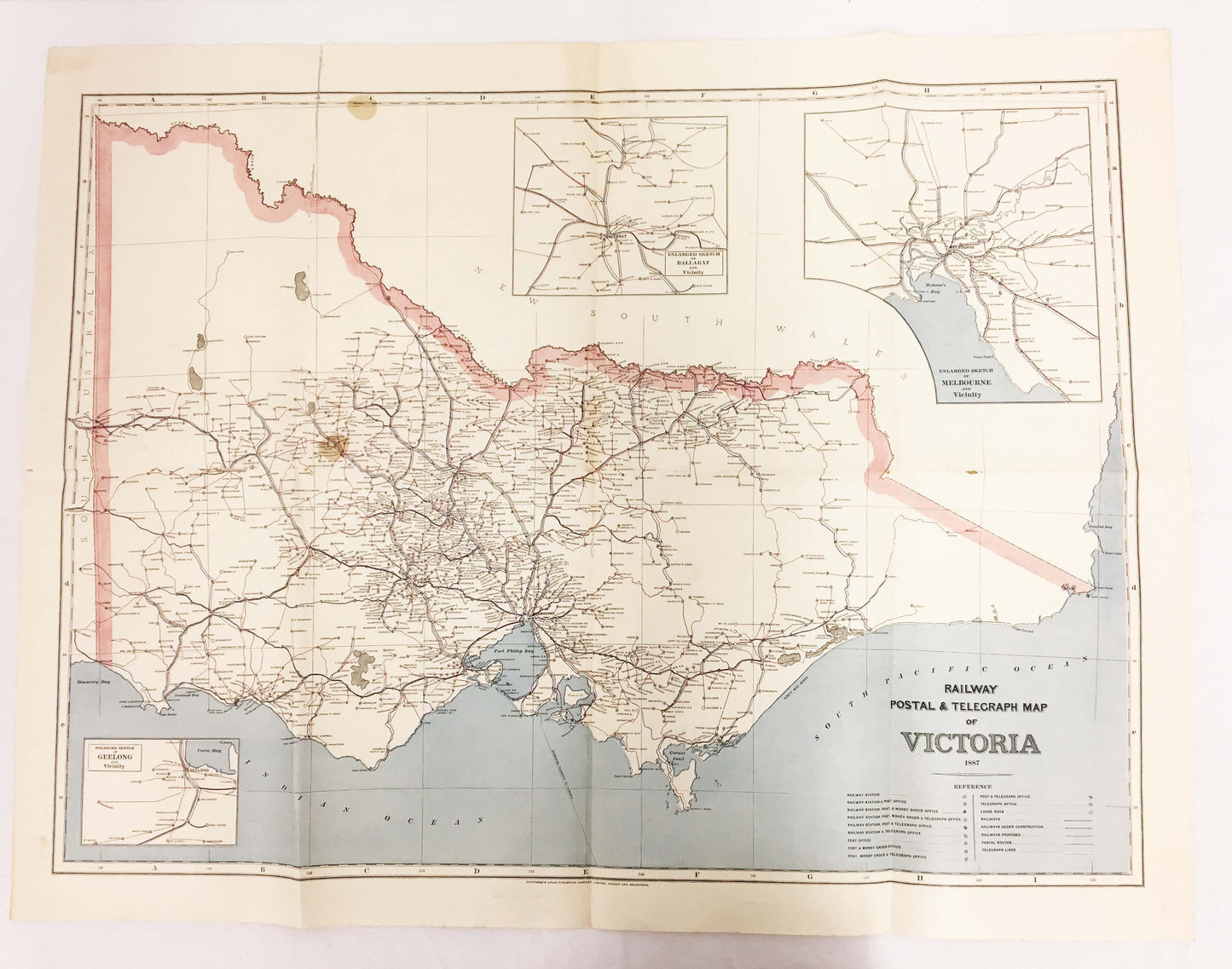 Map of Victoria - 1887