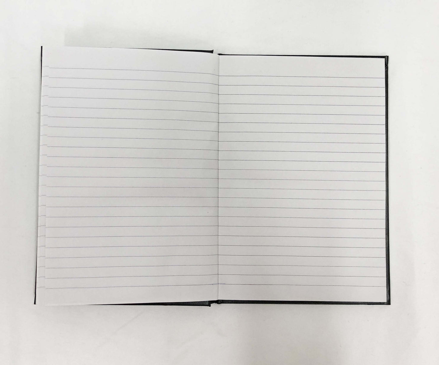 A5 Black Leather Grain Notebook