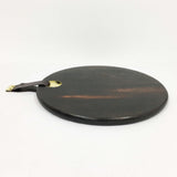 Round Dark Timber Serving Platter