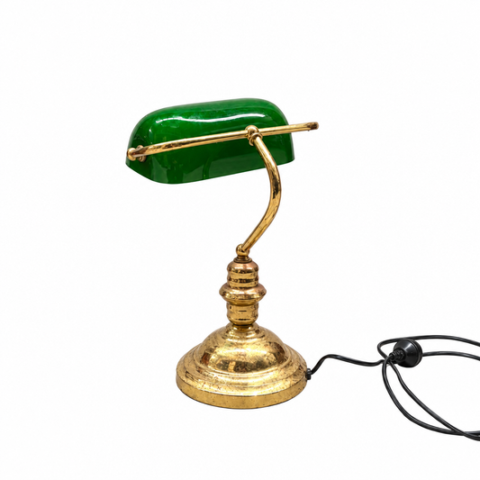 Bankers Lamp in Green & Gold