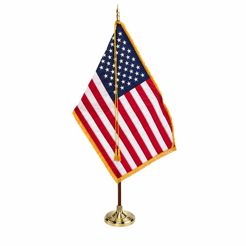 Indoor Flag Pole Set (Includes 4 Flags)