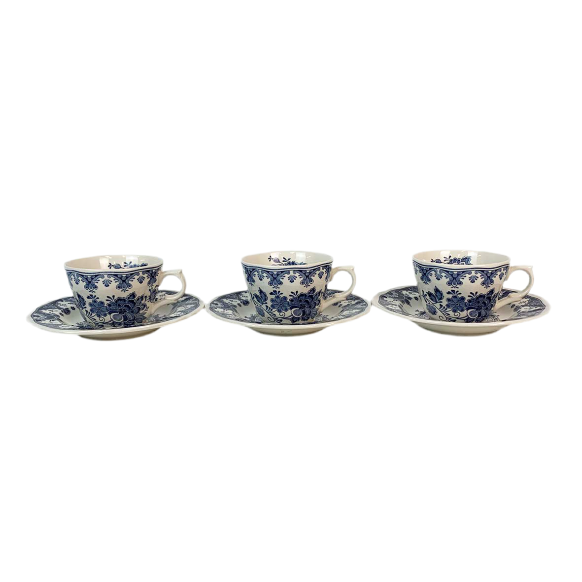 Blue Floral Tea Cup & Saucer Set
