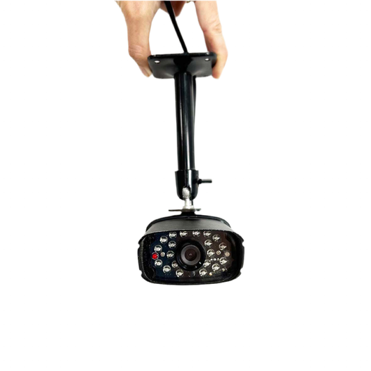 Black Contemporary Security Cameras with Monitoring Screen