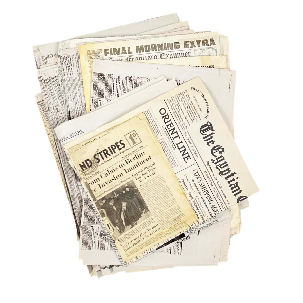 Vintage Newspaper Filler Lot