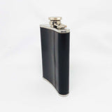 Brown Leather Wrapped Hip Flask