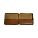 Brown Leather and Gold Cigarette Case (New)