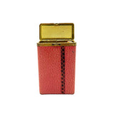 Pink Leather & Gold Cigarette Case