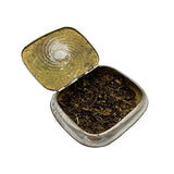 Tobacco Tin - Silver Round & Hinged