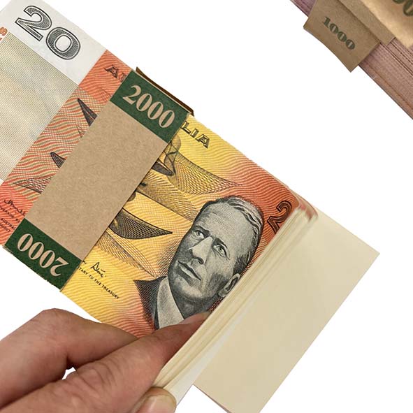Prop Australian Notes in Bank Style Bundles (70's-90's) - Mixed