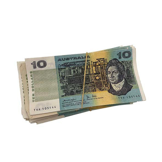 Prop Australian $10 Paper Notes (70s - 90's)